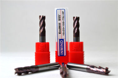Özel bir tungsten karbür Meydanı son değirmen 4 flüt / Slot sonunda değirmen kesici 0.5um - 0.6um