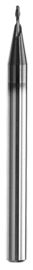İki 0.3 mm 0.9 mm HRC60 mikro sonunda Mills mikro boyutu HRC55 kesici, flüt